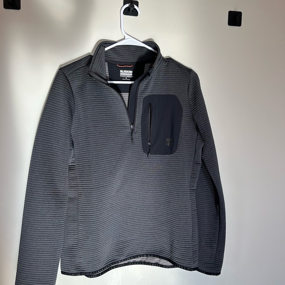 Duluth Trading Co Men's Gray Zip-Up Sweater